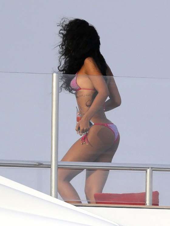 Rihanna - wearing a bikini on a yacht in France